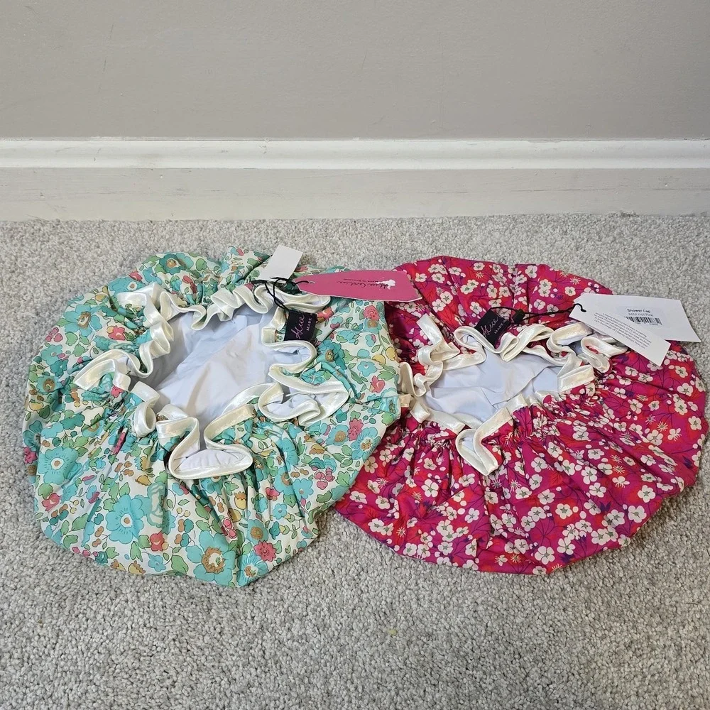 Alice Caroline Made In England Shower‎ Caps Betsy Turquoise Misti Hot Pink